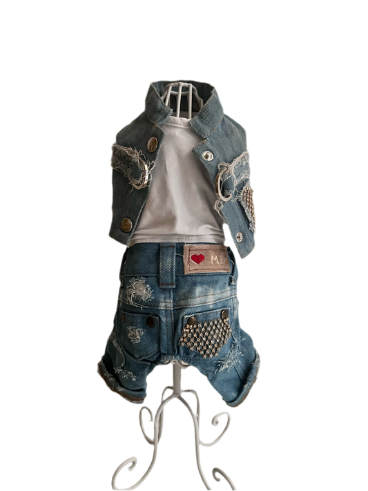 JBR Harness long Light Denim