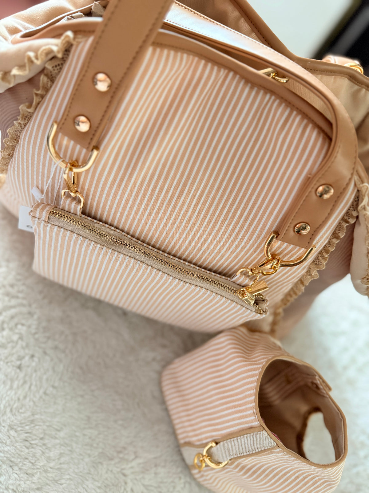Borsa Stripe Beige
