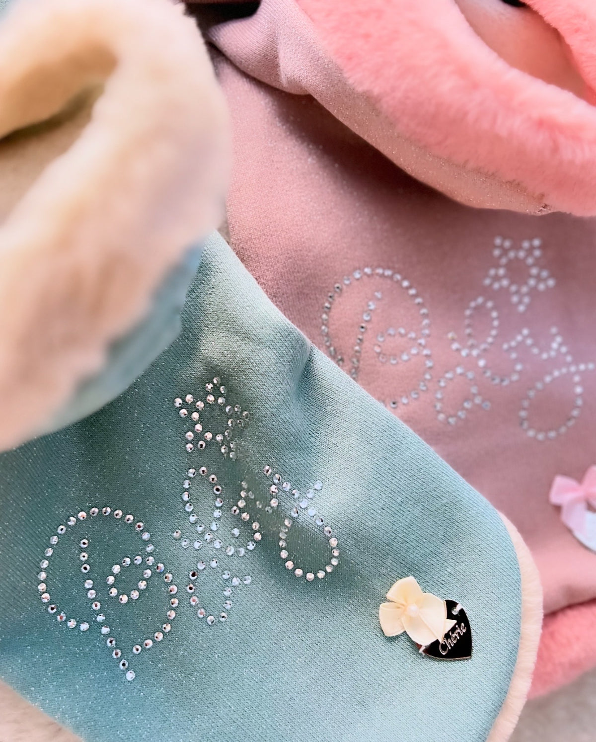 Baby Glitter Hoodie Rosa Antico