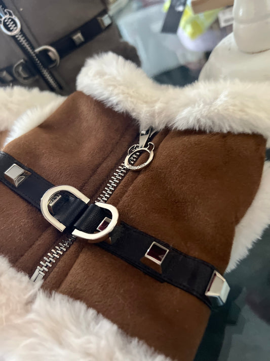 Harness Shearling Marrone