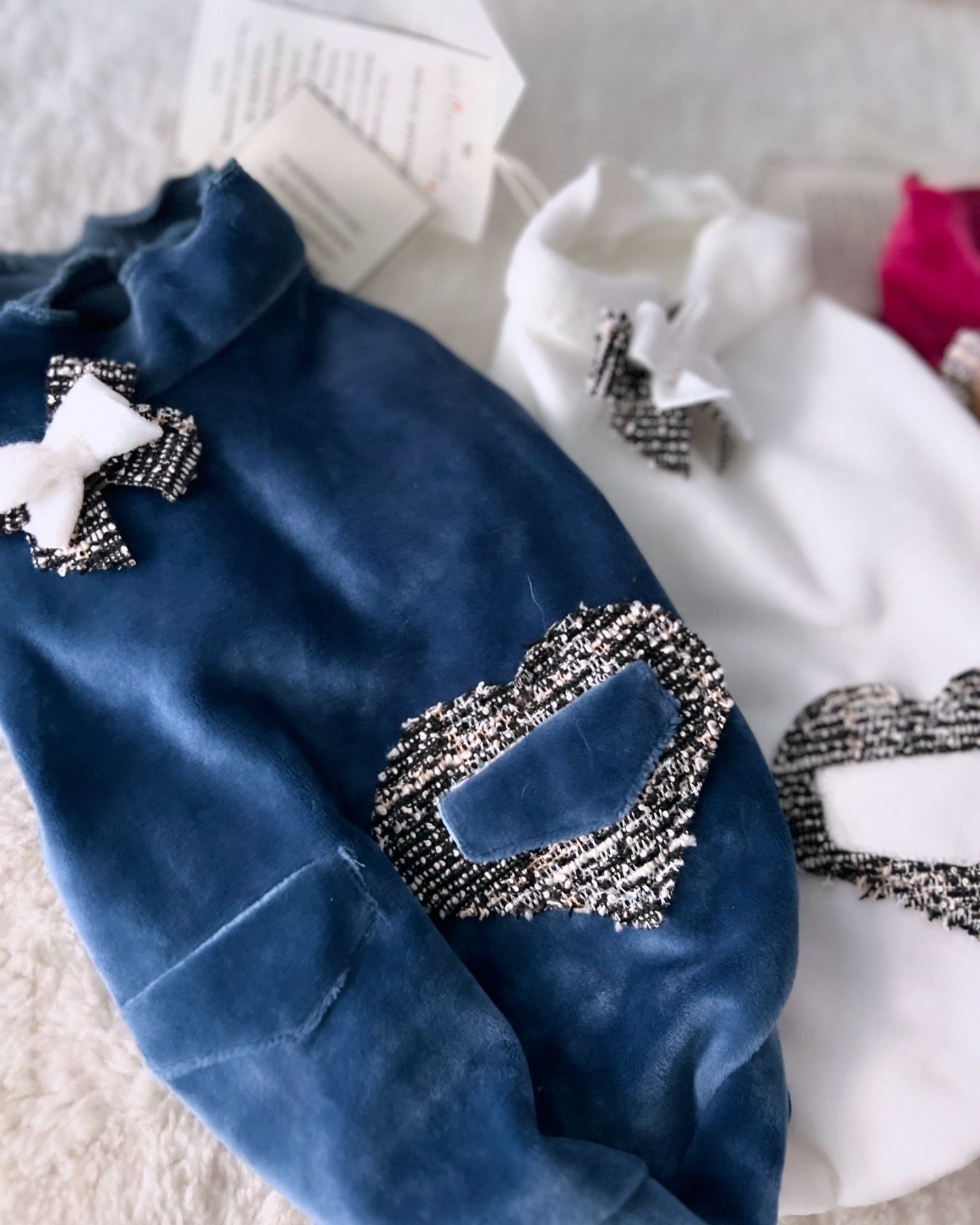 Ciniglia Sweatshirt Tweed Bianco