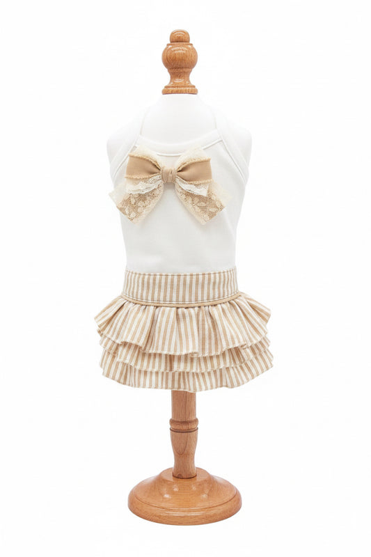 Candy Cake Dress Beige