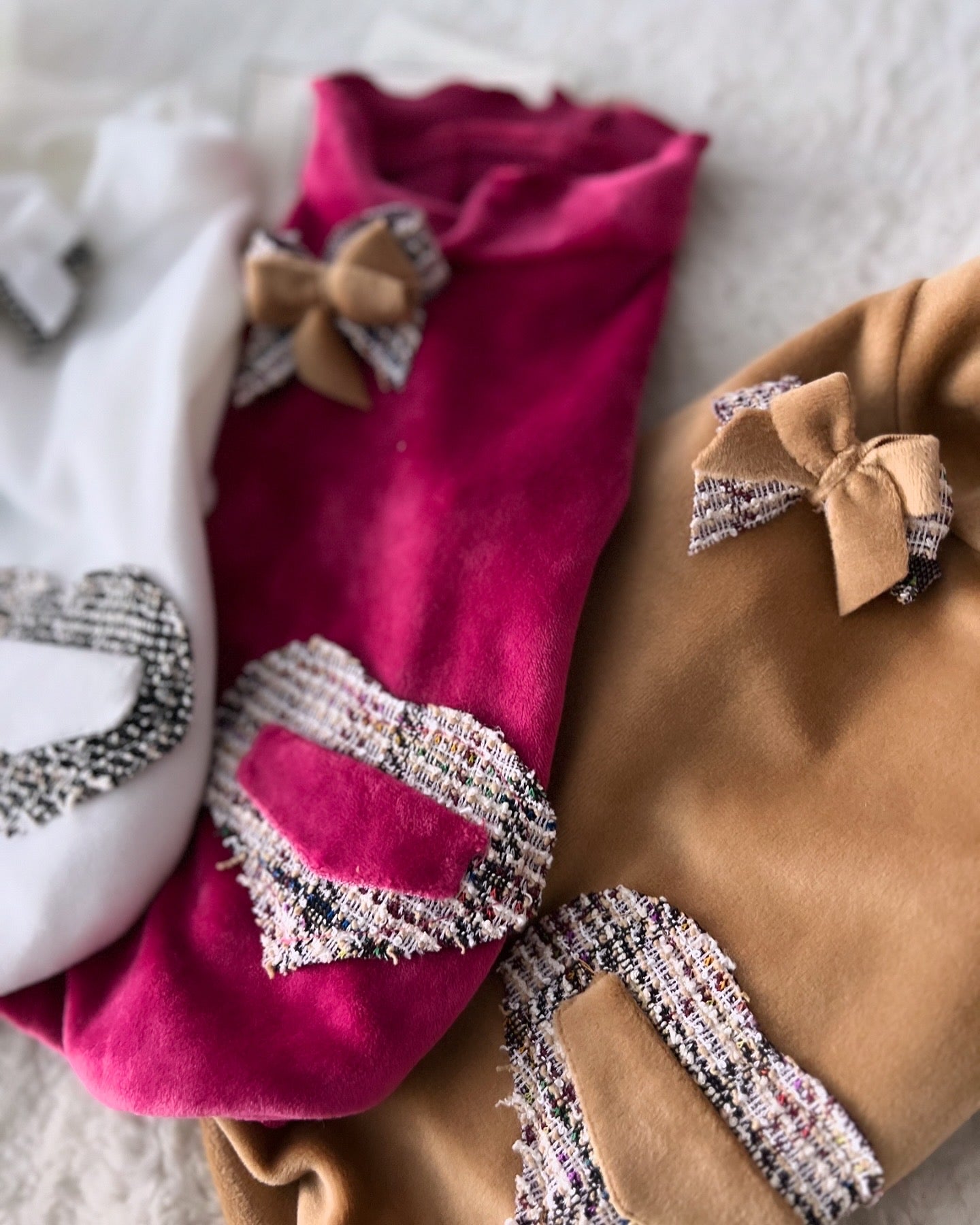 Ciniglia Sweatshirt Tweed Bianco