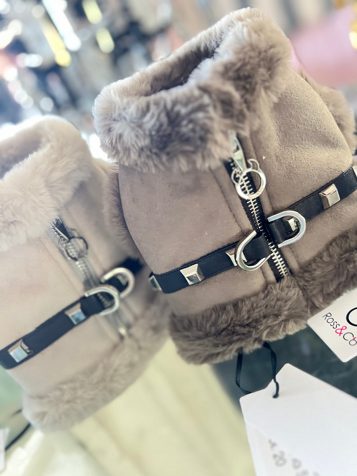 Harness Shearling Ghiaccio