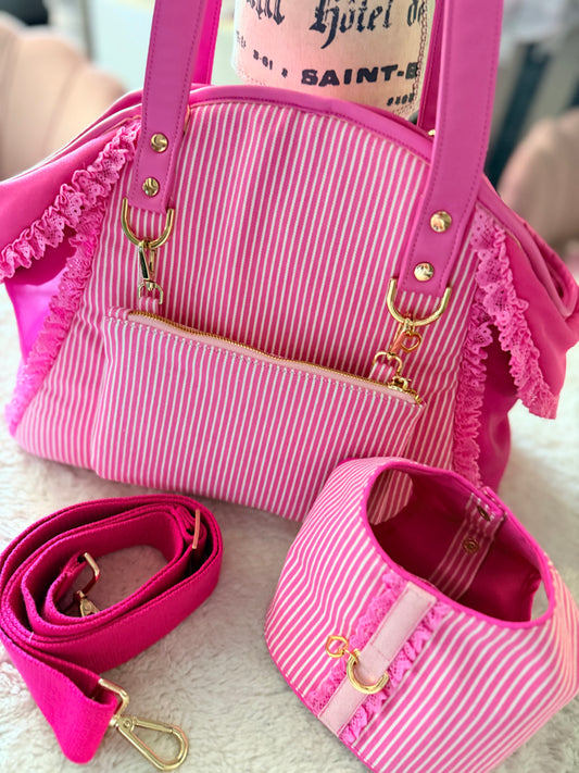 Borsa Stripe Fuxia