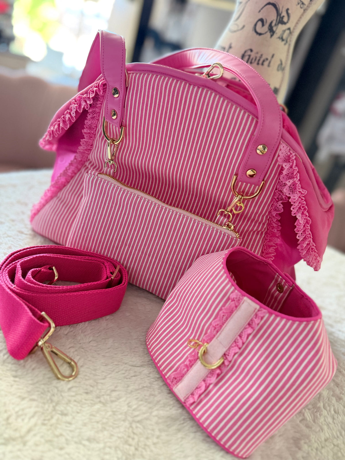 Borsa Stripe Fuxia