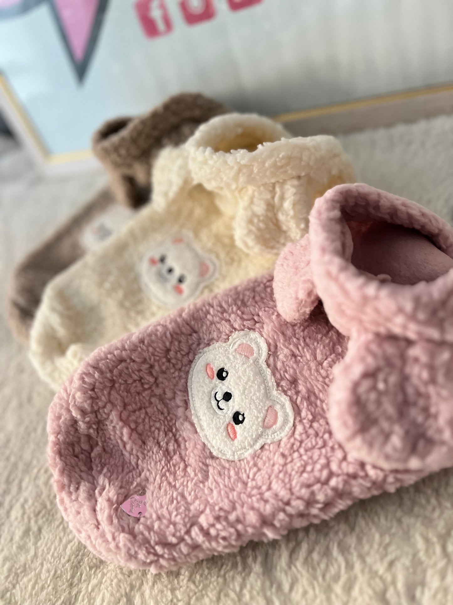 Teddy Bear Cotton Hoodie Rosa